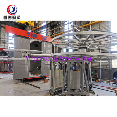 Купить YINGCHUANG Многофункциональная полностью автоматическая двухосная челночная ротоформовочная машина, комплектное вспомогательное ротационное формовочное оборудование для пластиковых ведер и резервуаров для хранения воды Производство в сети