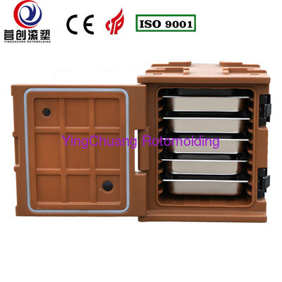 Купить YINGCHUANG OEM 75L кофейно-коричневый тип ручки изолированная коробка, толстый пенополиуретан для удержания горячей и холодной воды GN Pan Шкаф для транспортировки пищевых продуктов для общественного питания Столовая Центральная кухня Производство в сети