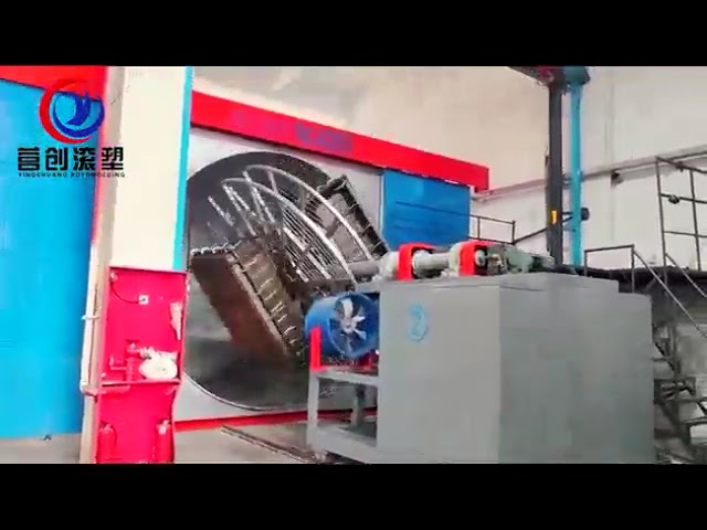 Интеллектуальная многостанционная машина для ротоформовки шаттлов, полностью автоматическое двуосновое оборудование для роторной формовки для резервуаров с водой из LLDPE и охлаждения